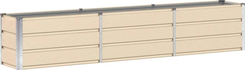 vidaXL Jardinieră Creme 240 x 40 x 45 cm Oțel