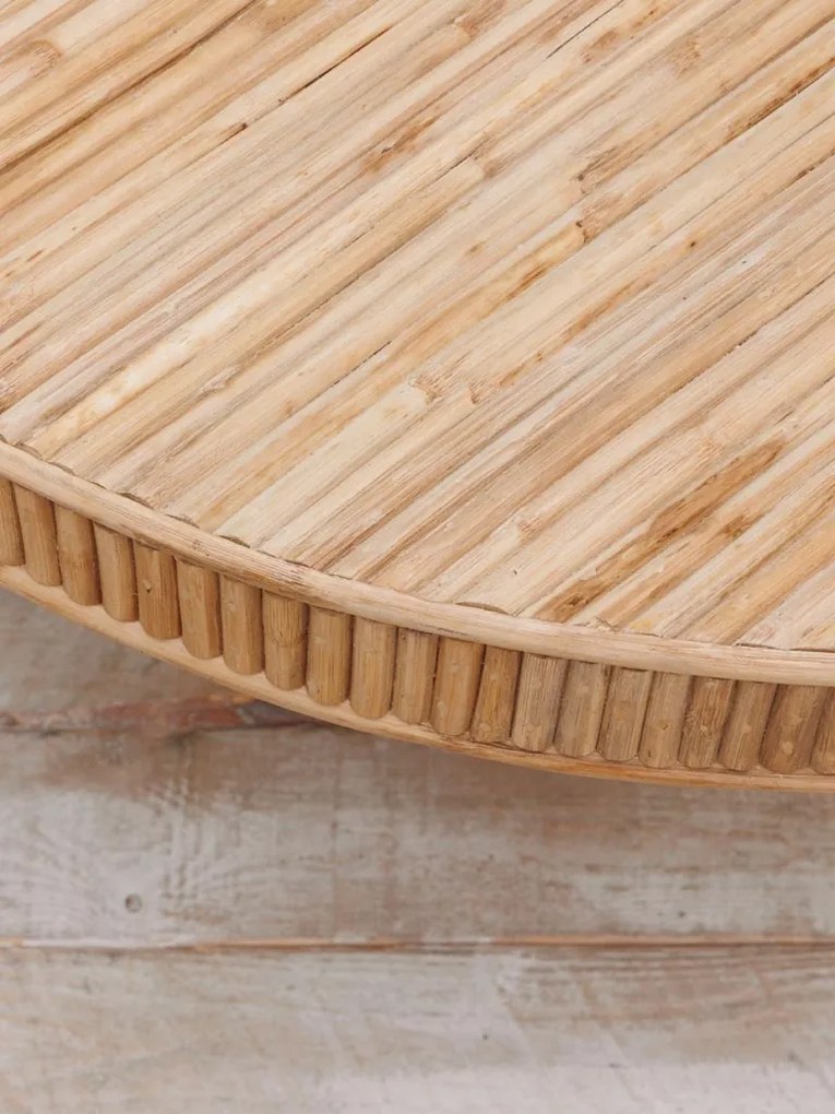 Masuta de cafea, rotunda, din rattan, Barbade