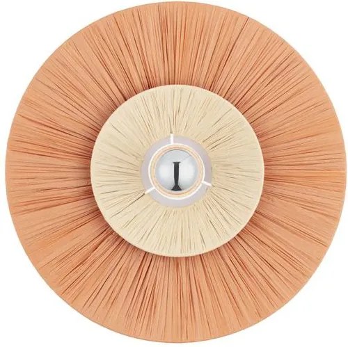 Aplica de perete cu design texturat Nora caramiziu/ natur