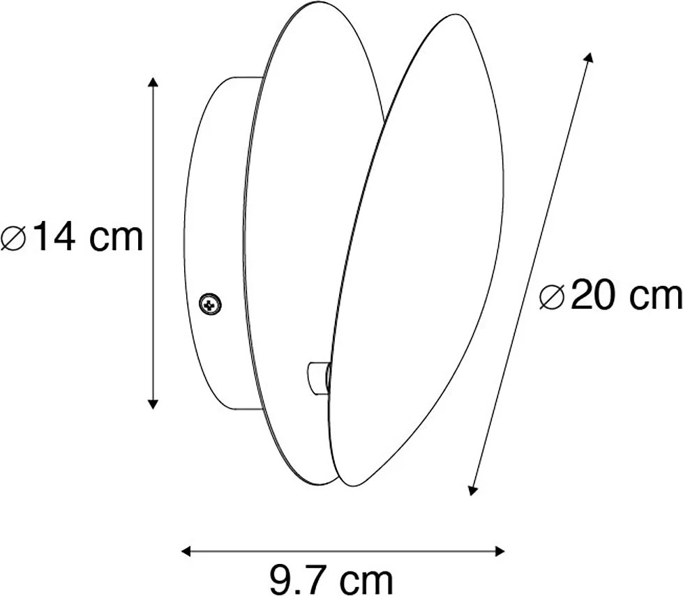 Lampă de perete inteligentă cupru inclusiv Wifi G9 - Sunrise