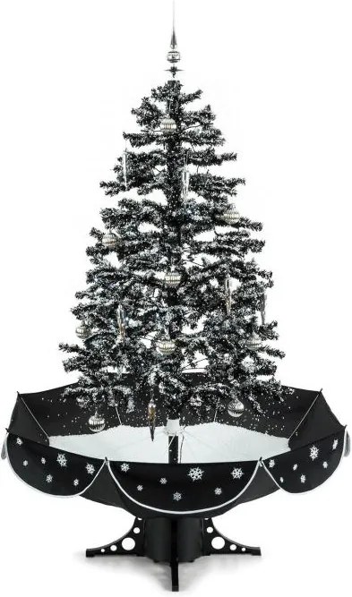 OneConcept Everwhite, lumini pom de crăciun, 180 cm, LED, muzica, decorații de brad, negru