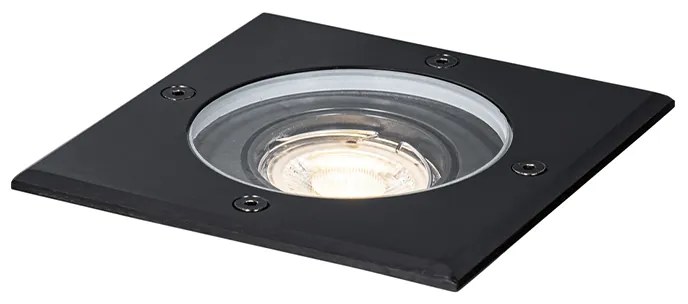 Spotlight exterior pentru sol negru pătrat reglabil IP65 - Delux