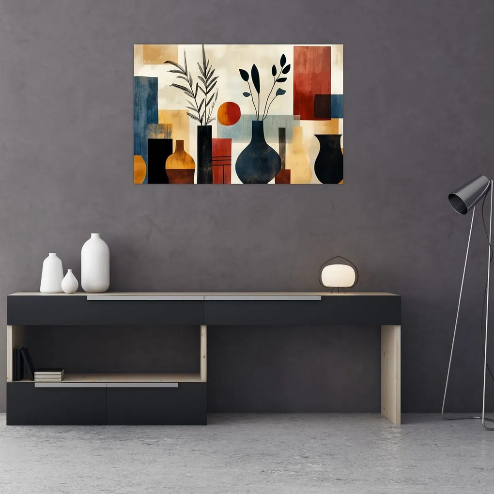 Tablou - Vaze cubiste (90x60 cm)