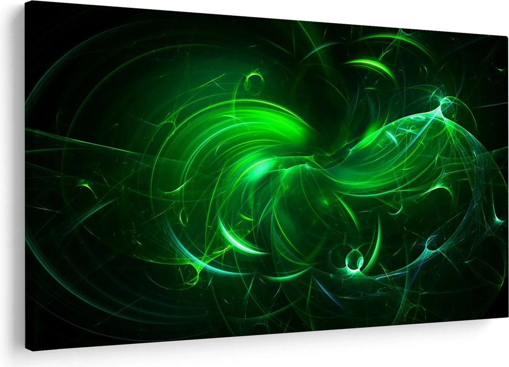 Tablou - abstracție verde (90x60 cm)