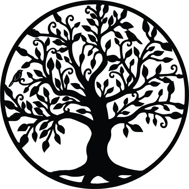 SENTOP | Pictură murală din lemn - Arborele Vieții simbolizează creșterea