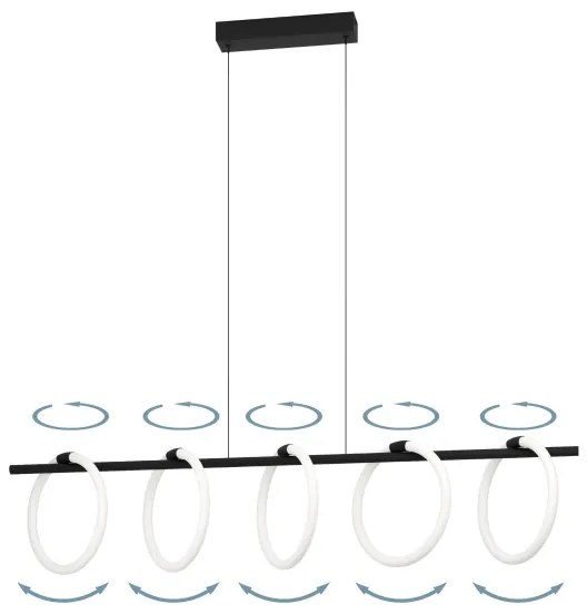 Lustră LED pe cablu CARANACOA 5xLED/7W/230V Eglo 900563