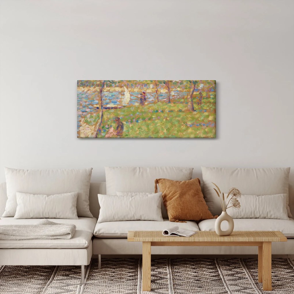 Tablou - Georges Seurat, Study for "La Grande Jatte", reproducere (120x50 cm)