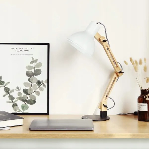 Lampă de masă 1xE27/40W/230V albă/neagră