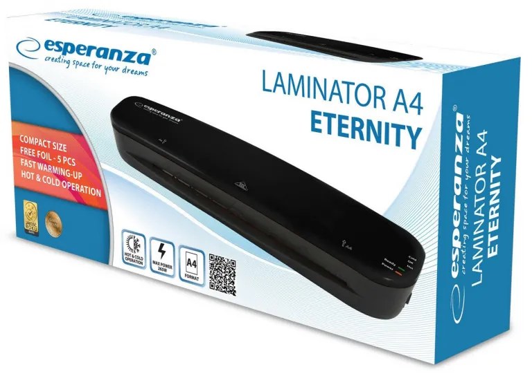 Laminator Esperanza ETERNITY EFL002, 265W, A4, Negru