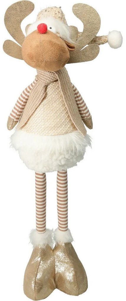 Renul de Crăciun Fred, picioare telescopice, 49 cm