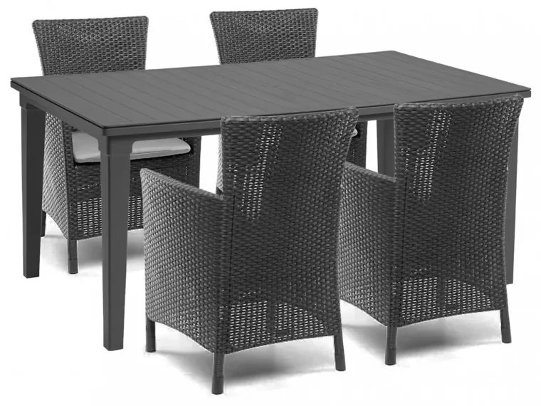 Set mobilier de grădină Futurowa 4+1, grafit