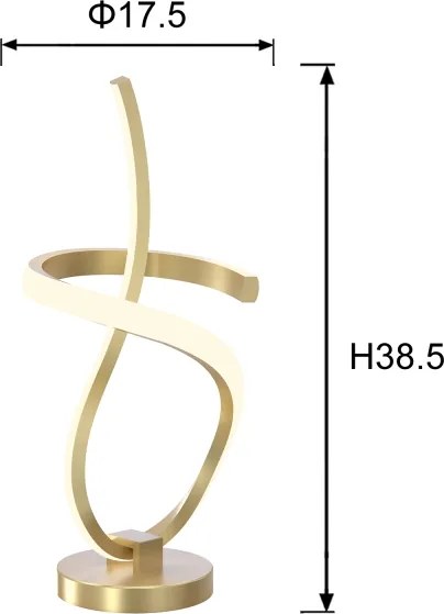 Lampă LED de masă ONLI KIRA LED/12W/230V 4000K 38,5 cm auriu