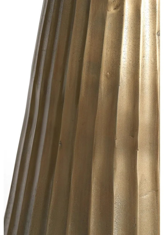 Masă de dining în culoarea bronz/în culoare naturală rotundă cu blat cu aspect de marmură ø 100 cm Rianne – Light &amp; Living