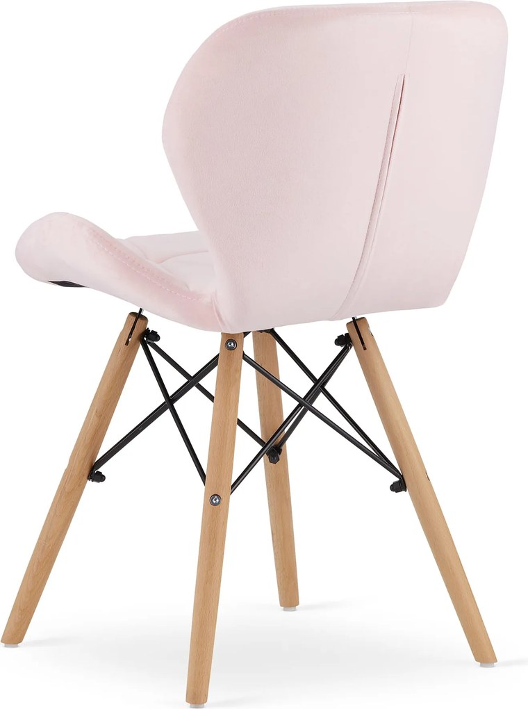 Scaun de masa Culoare roz, LAGO VELVET