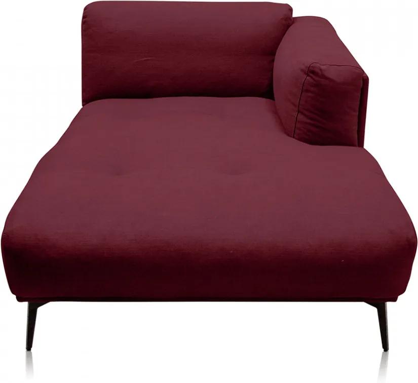 Canapea modulara roz inchis din in si metal 146 cm Moore Versmissen