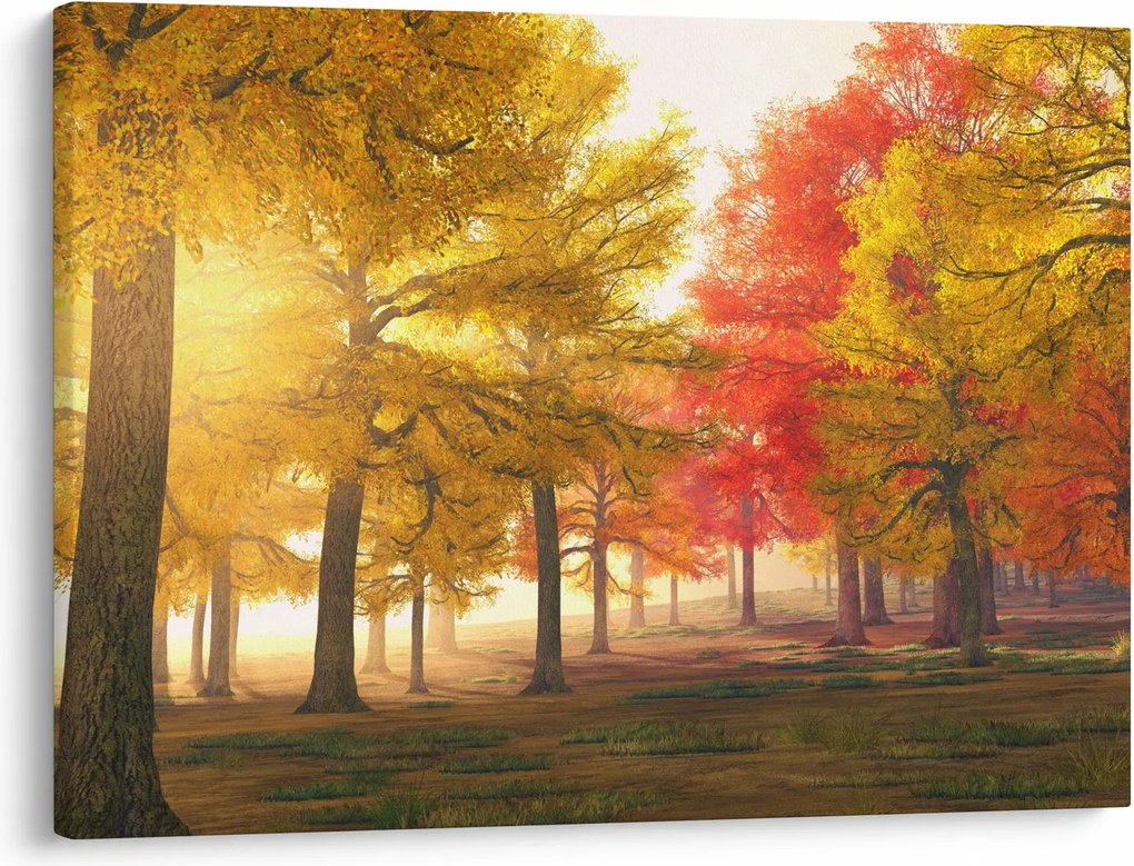 Tablou cu copaci toamna (70x50 cm)