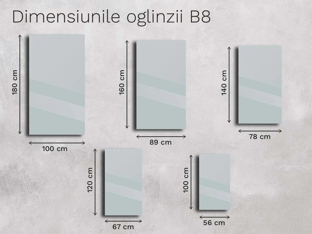 Oglindă cu ramă B8 56×100