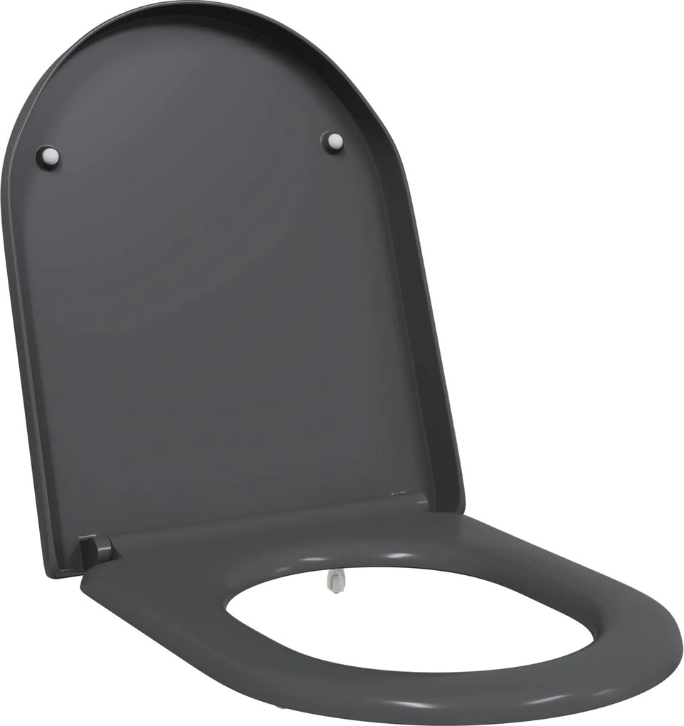 vidaXL Capacul de toaletă Antracit 49 x 36 x 4 cm Duroplast