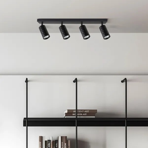 Brilagi - Spot orientabil SELE DIAMANT 4xGU10/30W/230V negru