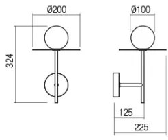 Lampă de perete Redo 01-2726 PLATO 1xG9/10W/230V negru