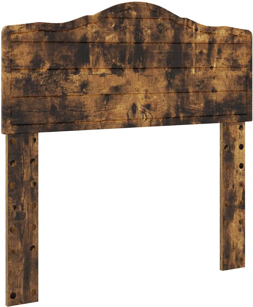 vidaXL Tăblie cap Stejar fumuriu 90 cm Lemn compozit