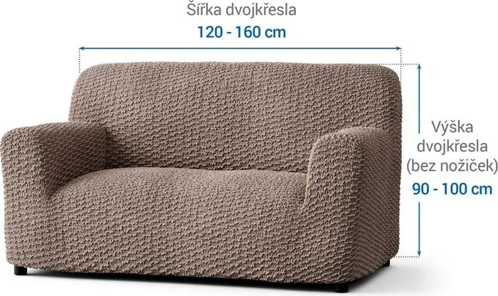 Gaico Huse bielastice MOSAICO alunei fotoliu dublu (l. 120 - 160 cm)