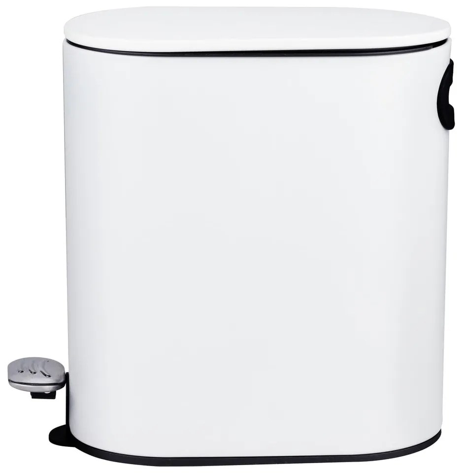 Coș de gunoi alb mat cu pedală din oțel 5 l Collungo – Wenko