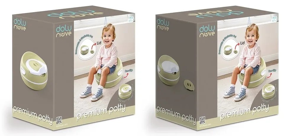Dolu Baby oliță Premium, verde deschis , 19,5 x34,5 x 33,5 cm