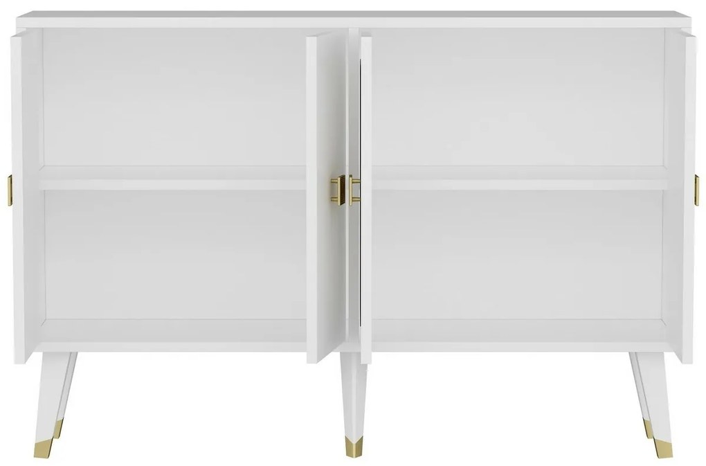 Dulap Ahart Alb și Auriu