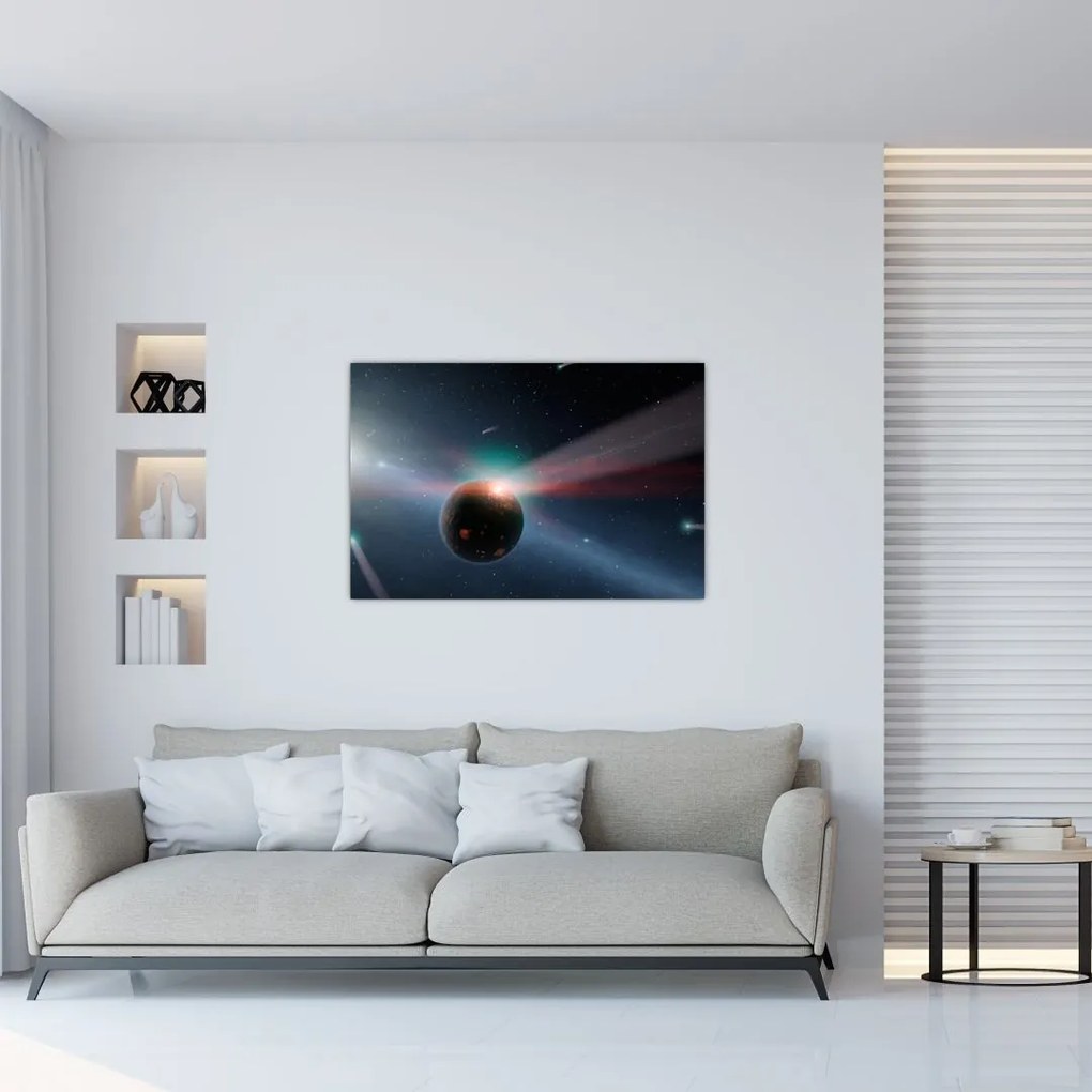 Tablou cu planetă mică (90x60 cm)