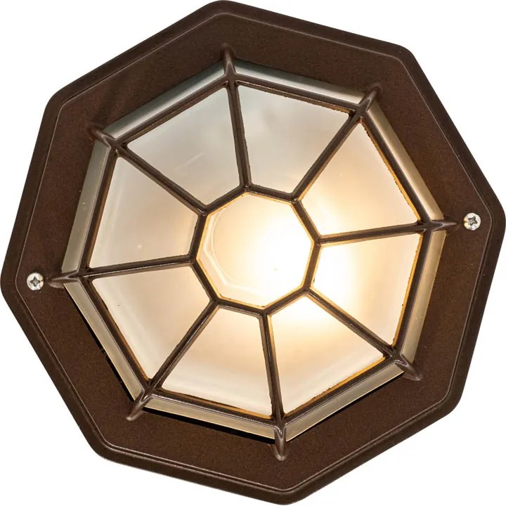 Plafonieră rustică maro ruginiu 21,3 cm IP44 - Bri
