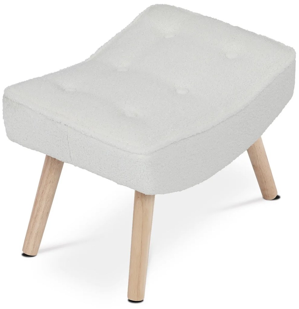 Taburet Bouclé WT2, alb