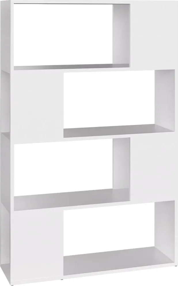 vidaXL Bibliotecă/Separator cameră, alb, 80x24x124,5 cm, PAL