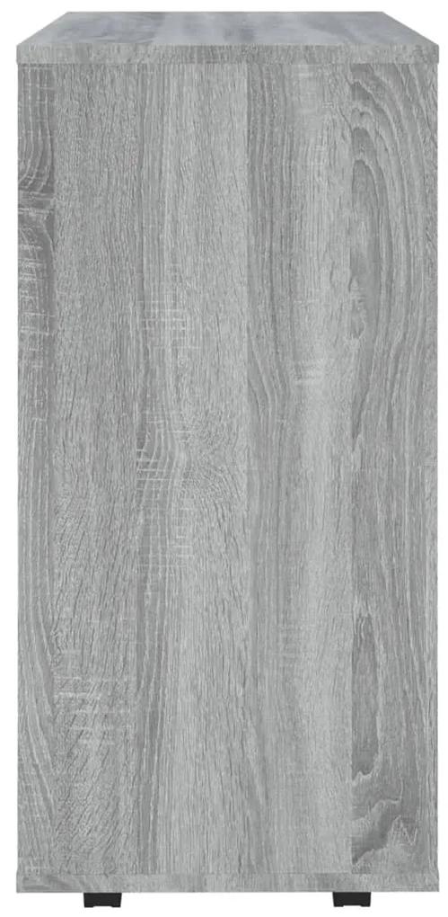 Dulap cu roti, gri sonoma, 60x35x75 cm, lemn prelucrat sonoma gri, 1, 1