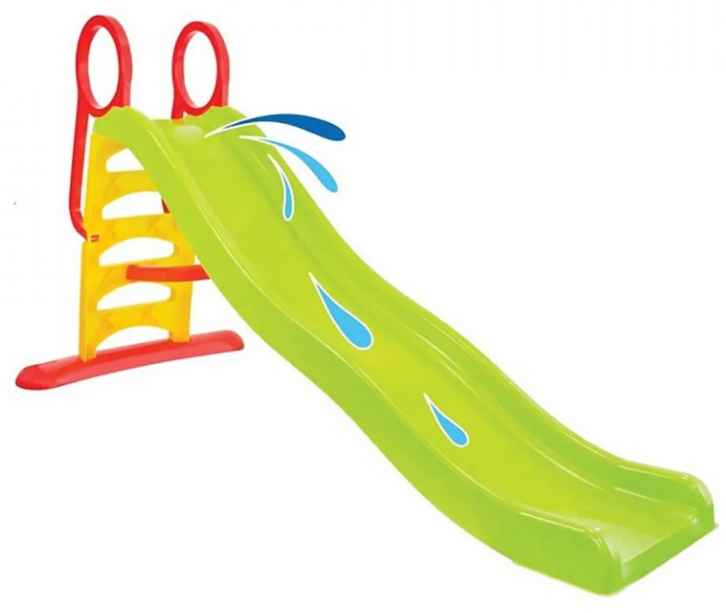 Tobogan Pentru NOVOKIDS™ Super Water Slide, Pentru Interior si Exterior, Cu Functie Tobogan cu Apa, Adaptor Furtun, Panta alunecare 205 Centimetri,