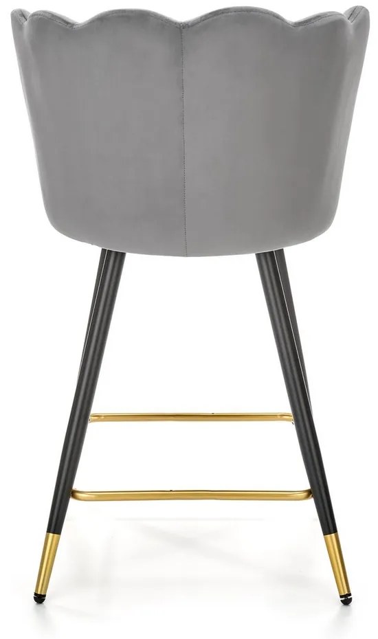 Scaun de bar Knox, gri/negru