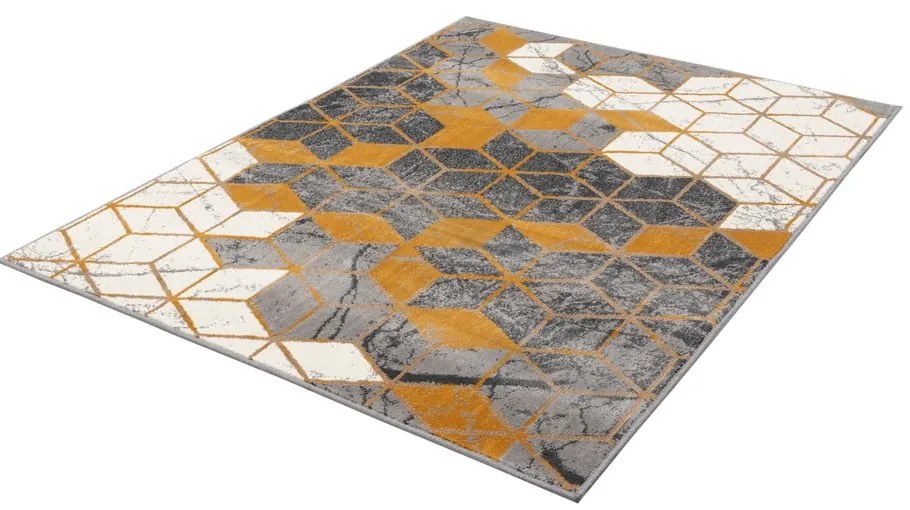 Covor galben ocru-gri 200x280 cm Soft – FD