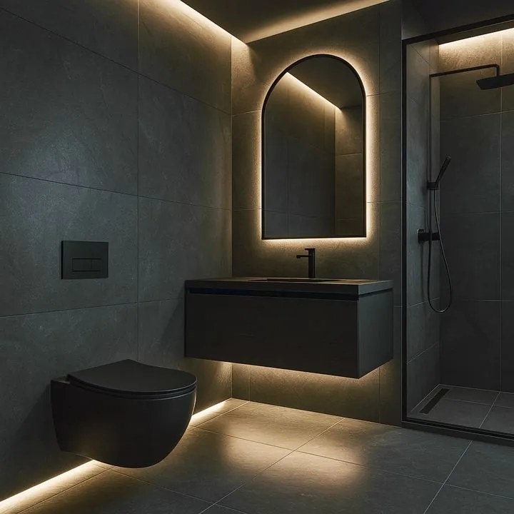 Vas WC suspendabil Rea Carlo Mini Tornado NF negru mat