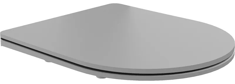 Mexen capac de toaletă cu cădere lentă slim, duroplast, gri deschis mat - 39740061