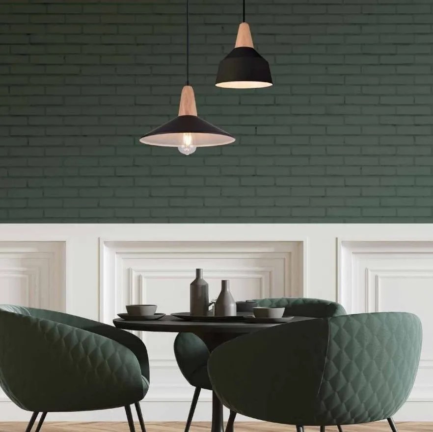 Pendul design modern Jabe negru mat
