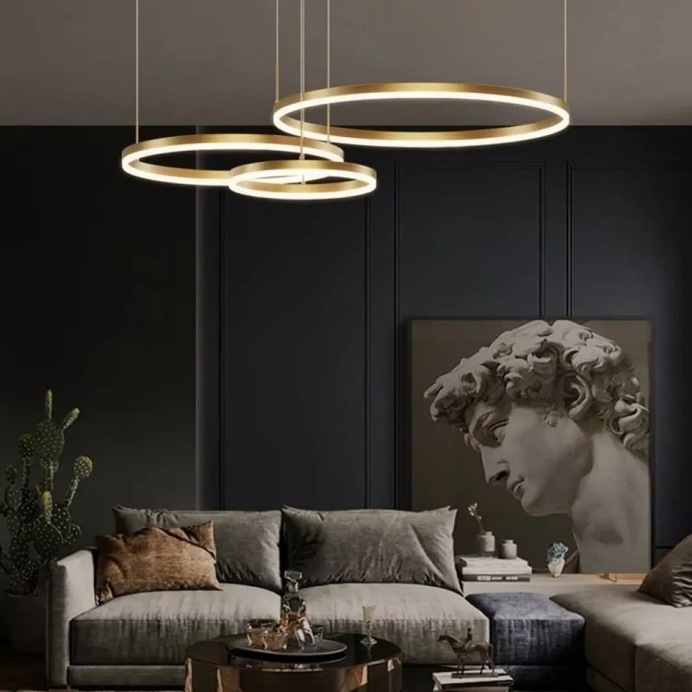 Lustra LED Cu Telecomanda, Elit's, ORO Lux 3, Gold 160w