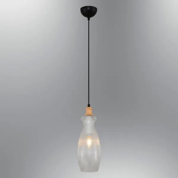 Lustră BOTTLE pe cablu 1xE14/4W/230V, transparentă