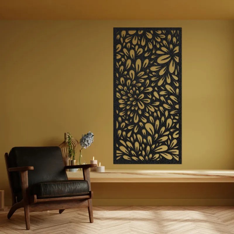 SENTOP | Pictură abstractă cu flori pe perete | PINIIA
