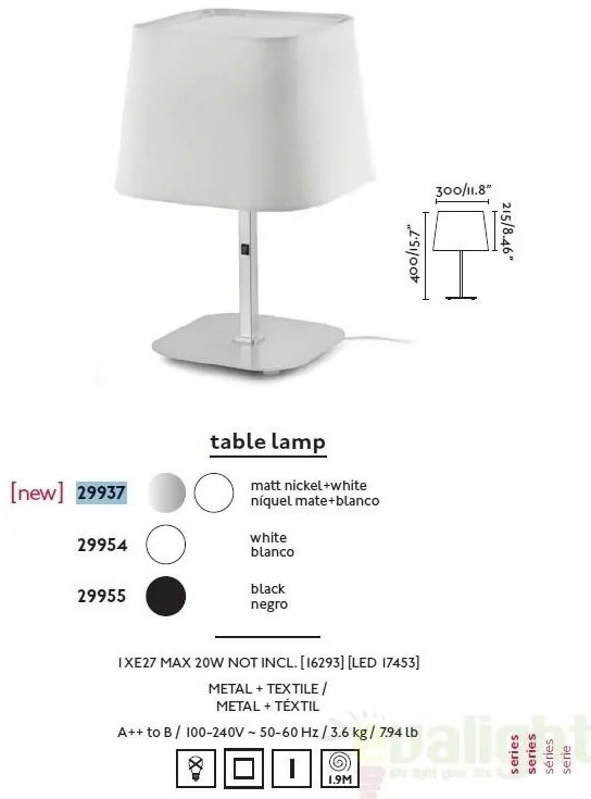 Veioza / Lampa de masa moderna alba, SWEET 29937