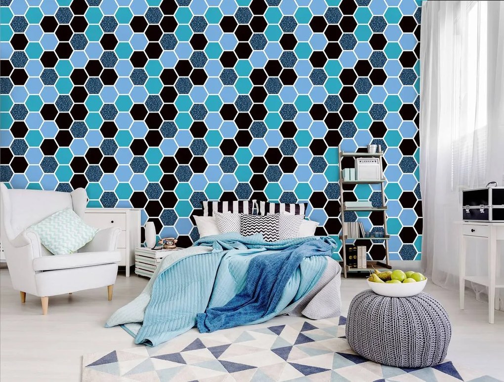 Fototapet - Hexagon mozaic (254x184 cm)