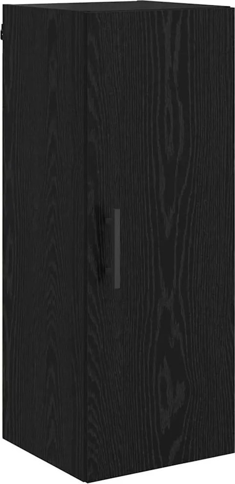 vidaXL Dulap montat pe perete Stejar Negru 34,5 x 34 x 90 cm