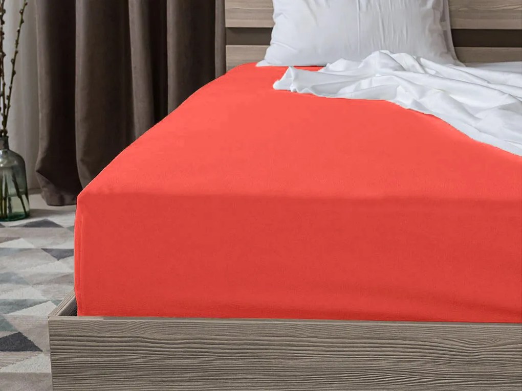 Cearsaf Jersey EXCLUSIVE portocaliu 140 x 200 cm