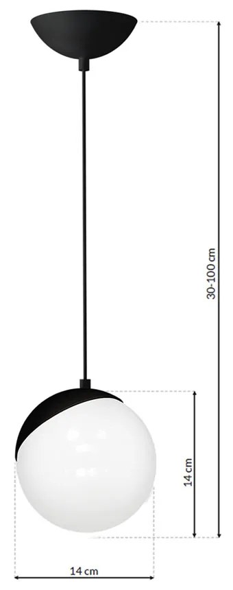 Pendul SFERA BLACK Milagro Modern, E14, Negru, MLP5739, Polonia
