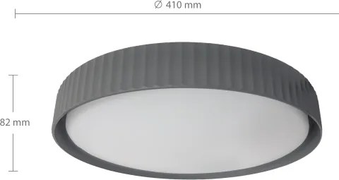 Brilagi - Plafonieră LED reglabilă LUCIA LED/48W/230V Ø 41 cm gri+telecomandă