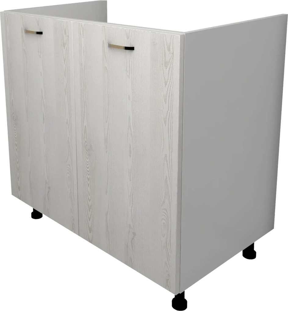 Corp Masca Chiuveta Lecce, 2 Usi, Pin Alb/Alb, 80 x 50 x 80 cm